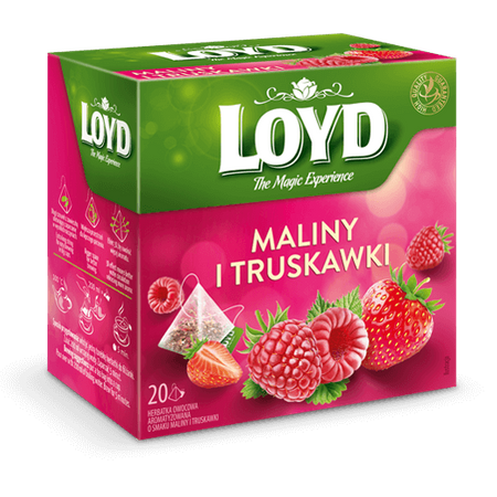 Herbata Loyd Maliny i Truskawki 40G (20 Torebek)